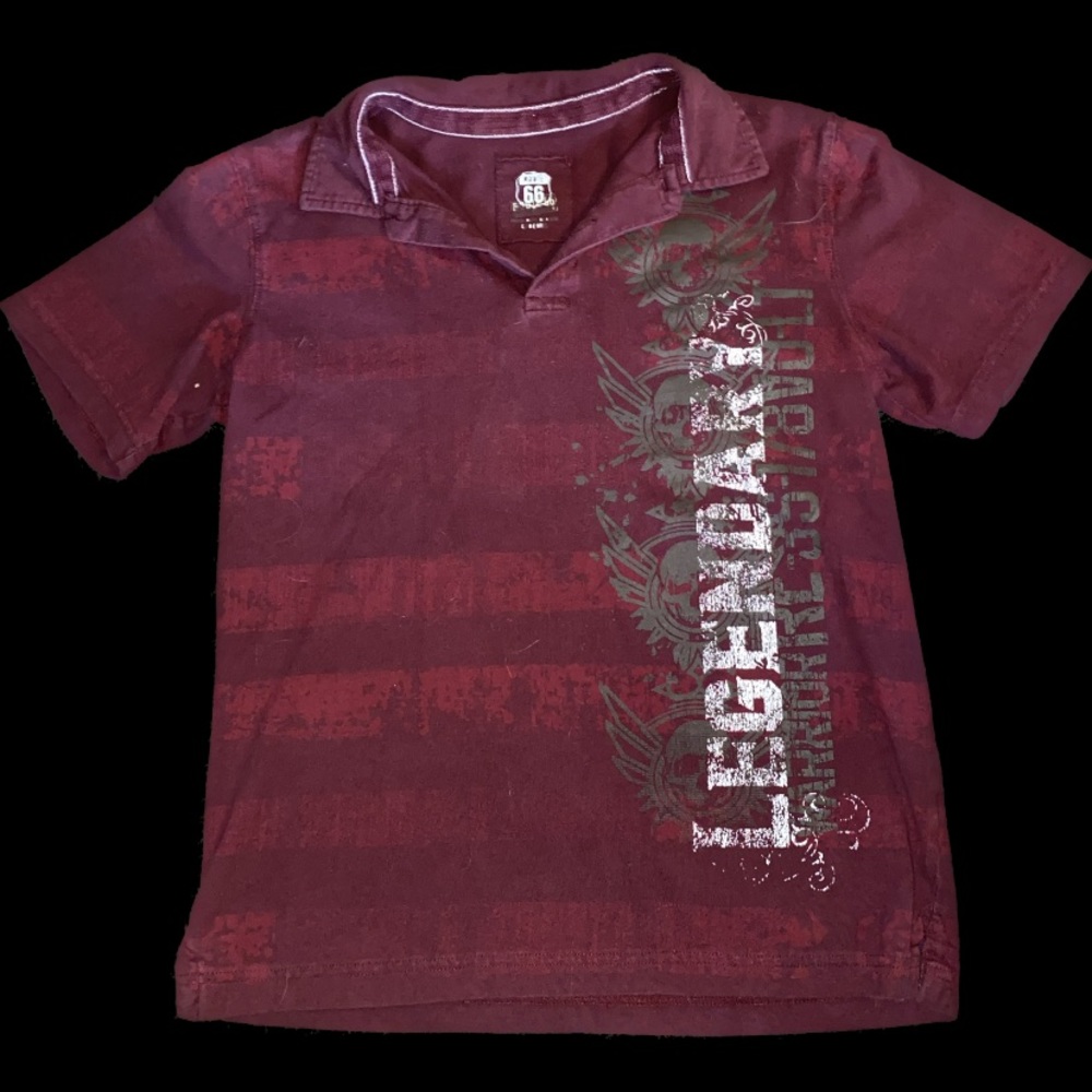 Boys Skull Shirt Route 66